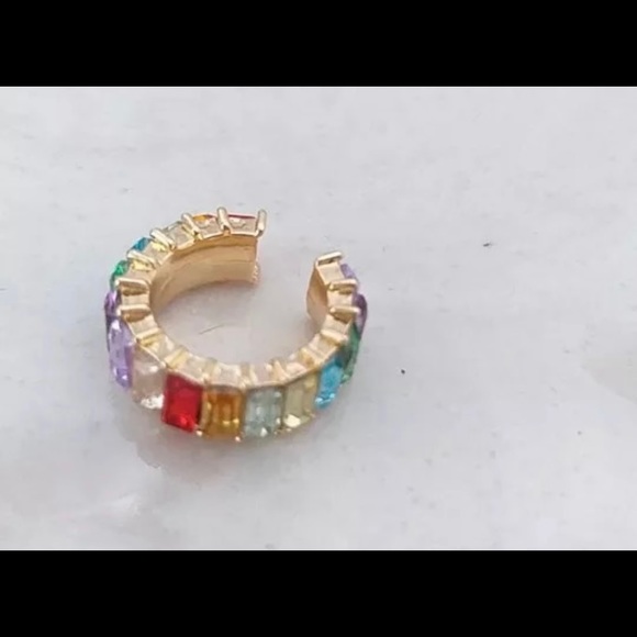 Gold and rainbow ear cuff - Picture 5 of 5